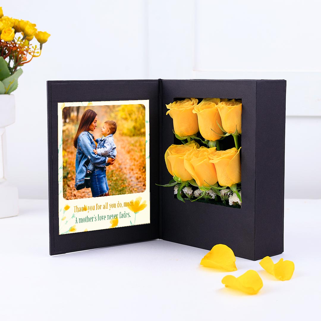 Memories And Yellow Roses In One Frame