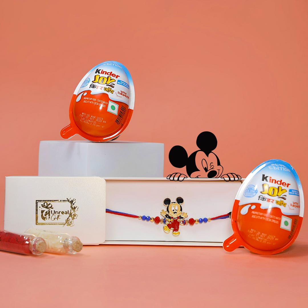 Mickey Mouse Rakhi With Kinder Joy