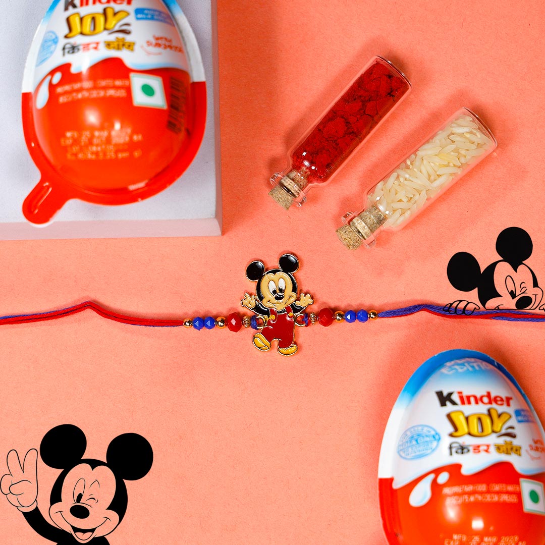 Mickey Mouse Rakhi With Kinder Joy