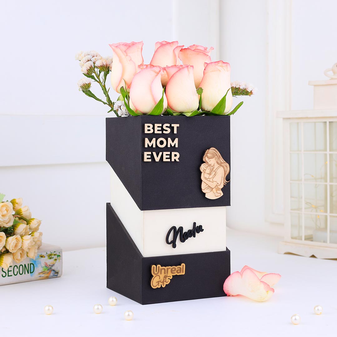 Mom's Love Wrapped In Pink Roses