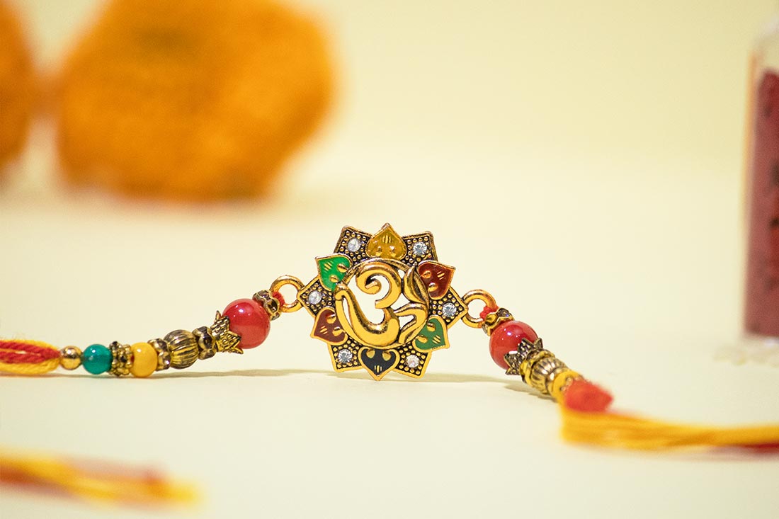 Ornamental Om Rakhi