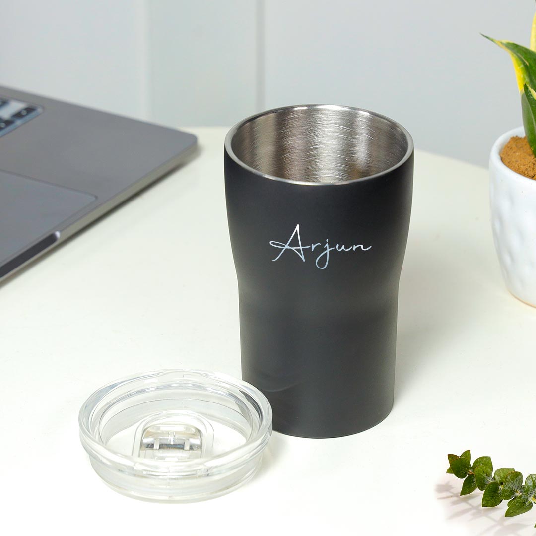 Personalized Black Steel Tumbler