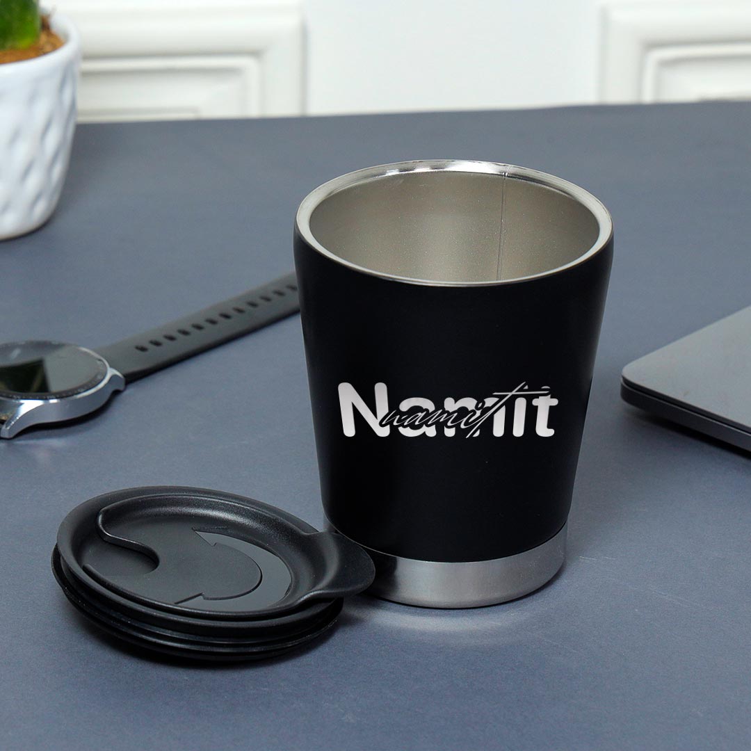 Personalized Elegant Black Coffee Mug