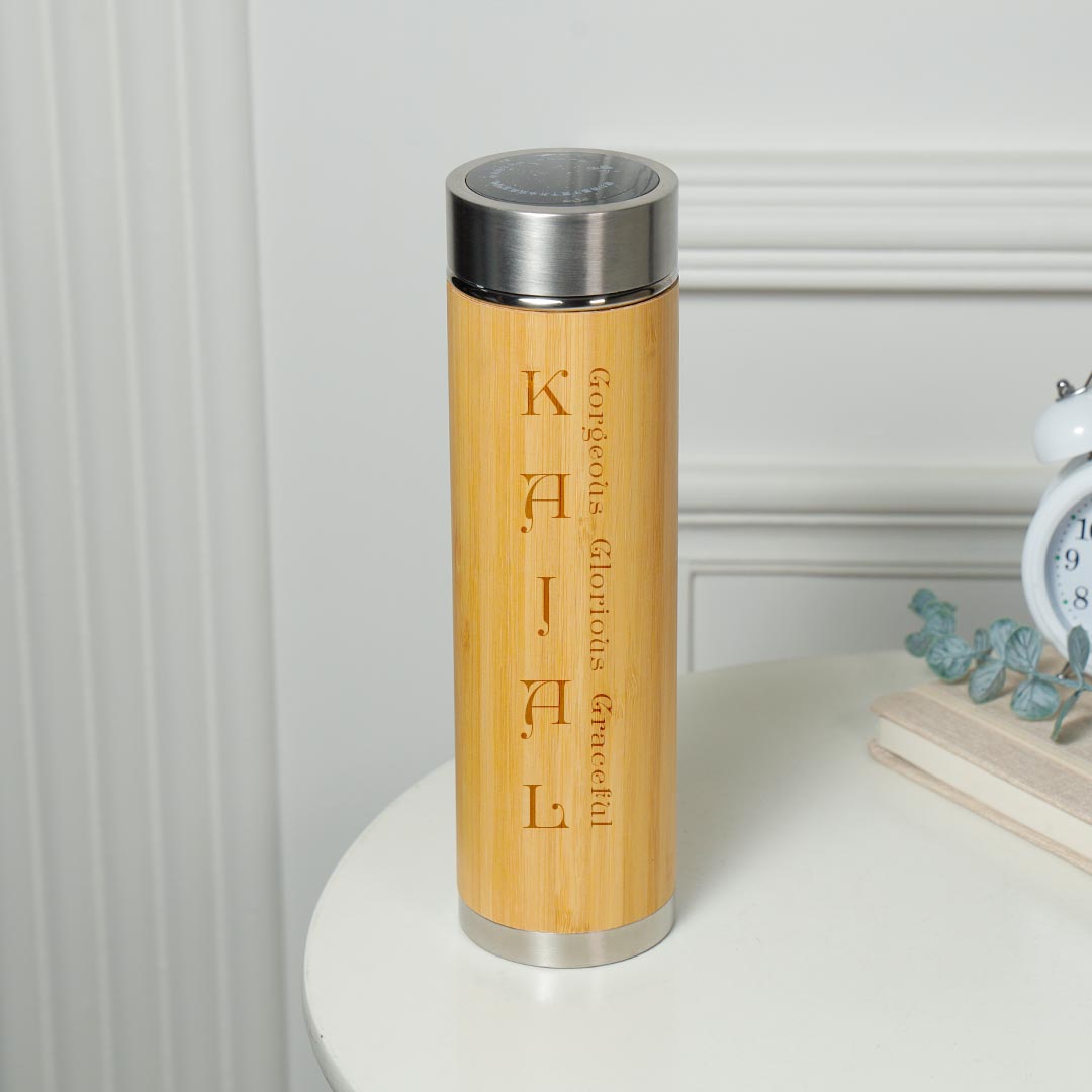 Order Personalized Gorgeous Bamboo Flask