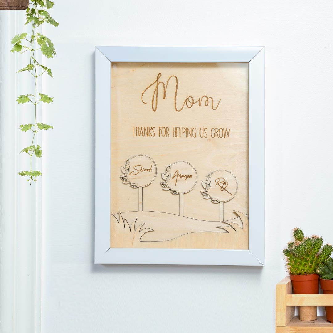 Personalized Thanks For Us Growing Frame Send Now