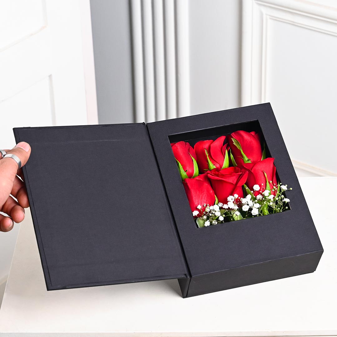 Red Roses In Book of Luv