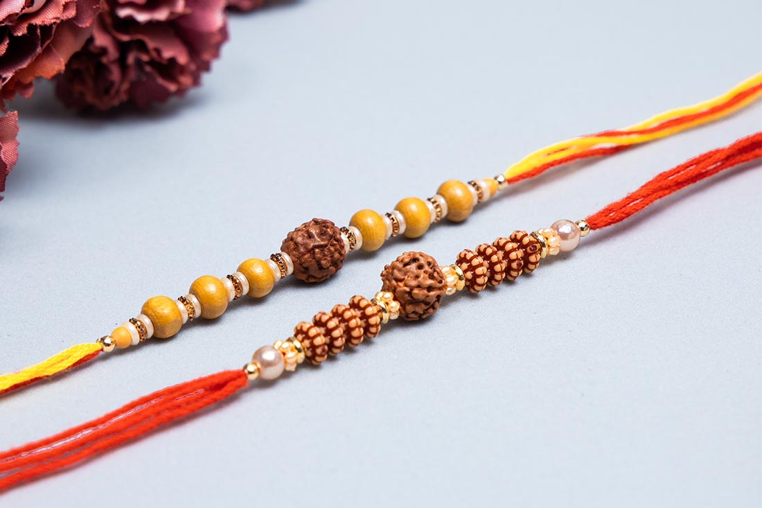 Rudraksh rakhi combo