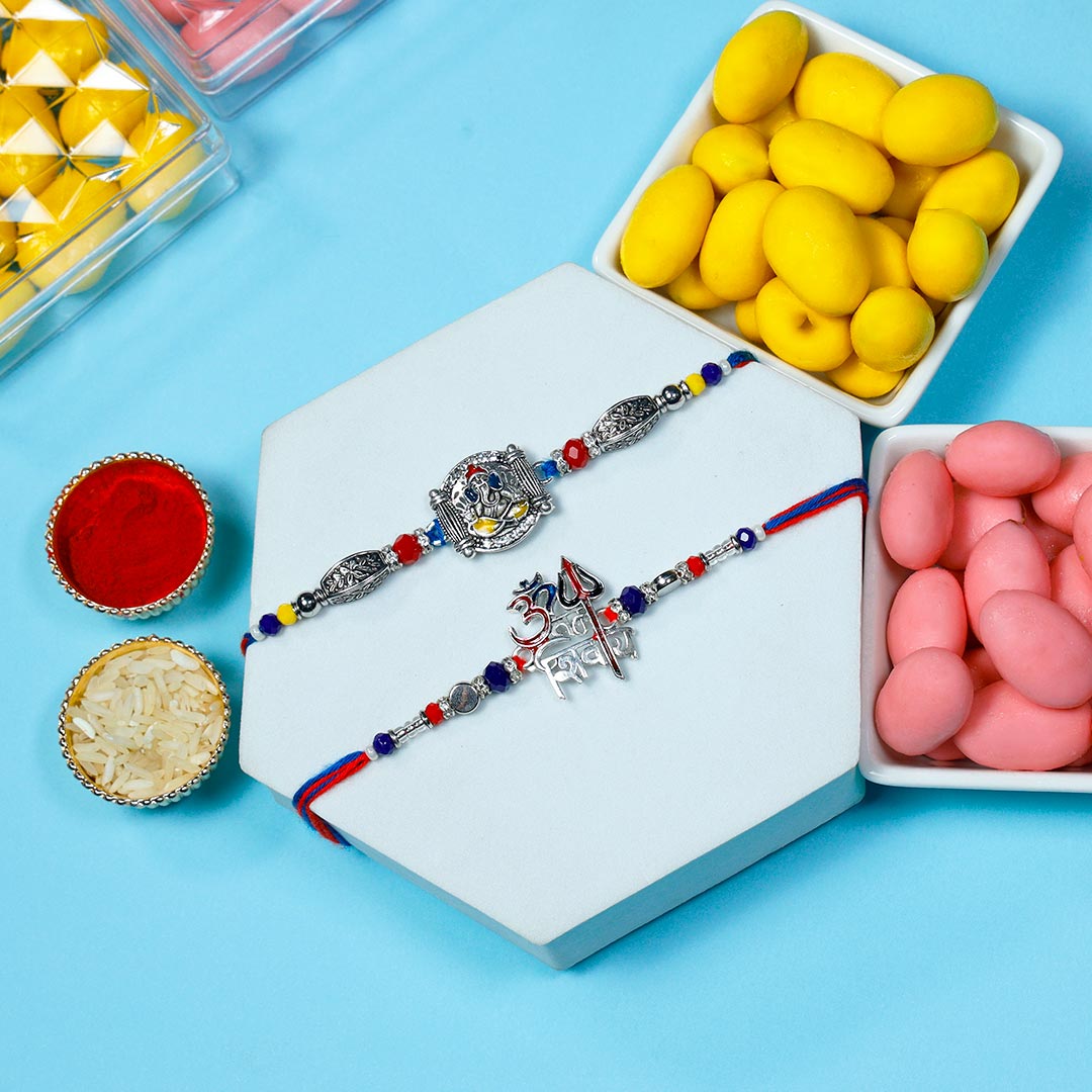 Set of Divine Rakhis With Dragees