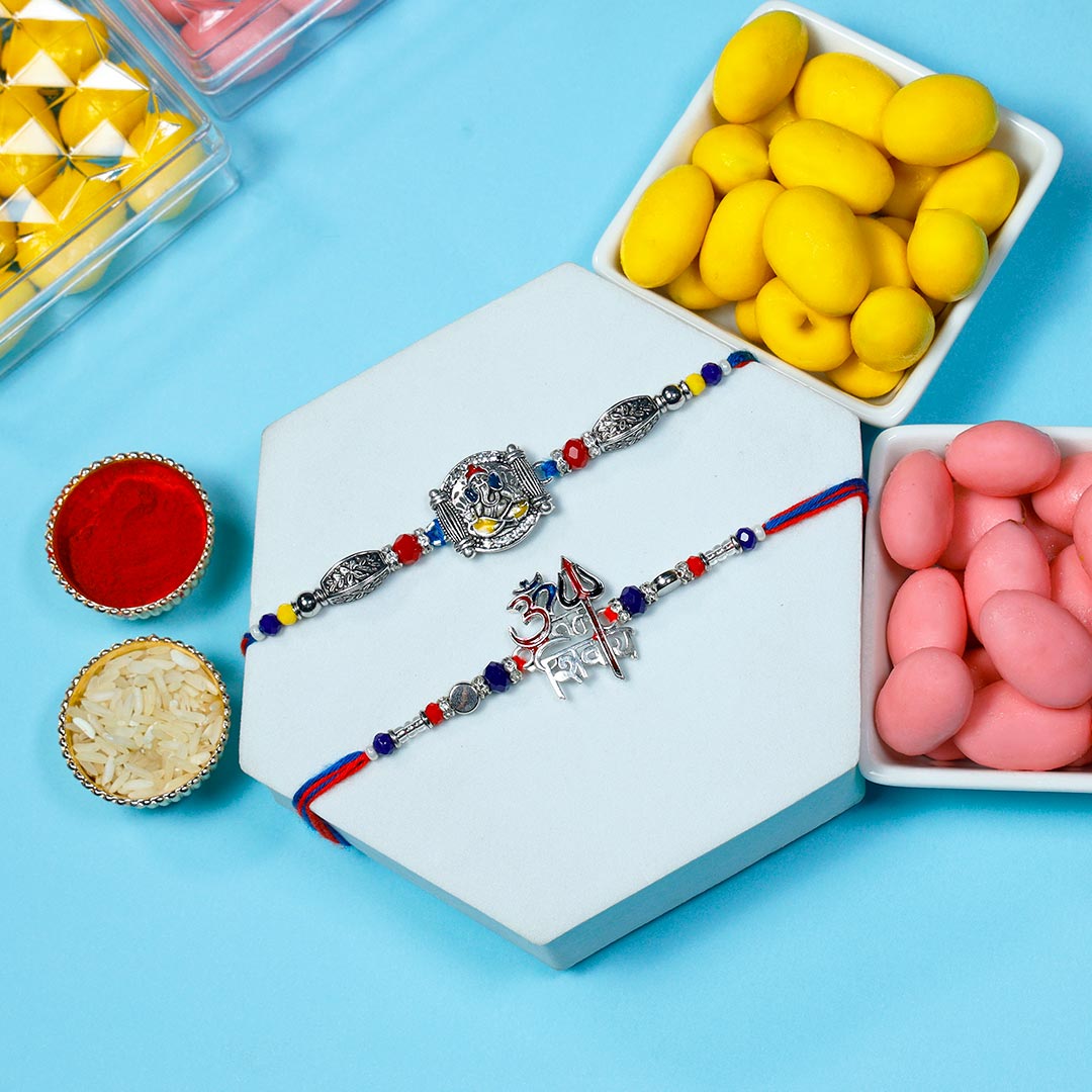 Send Set of Divine Rakhis With Dragees Online