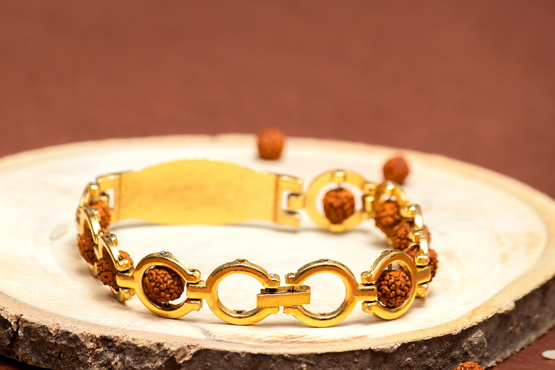 Shiva Golden Plated Bracelet