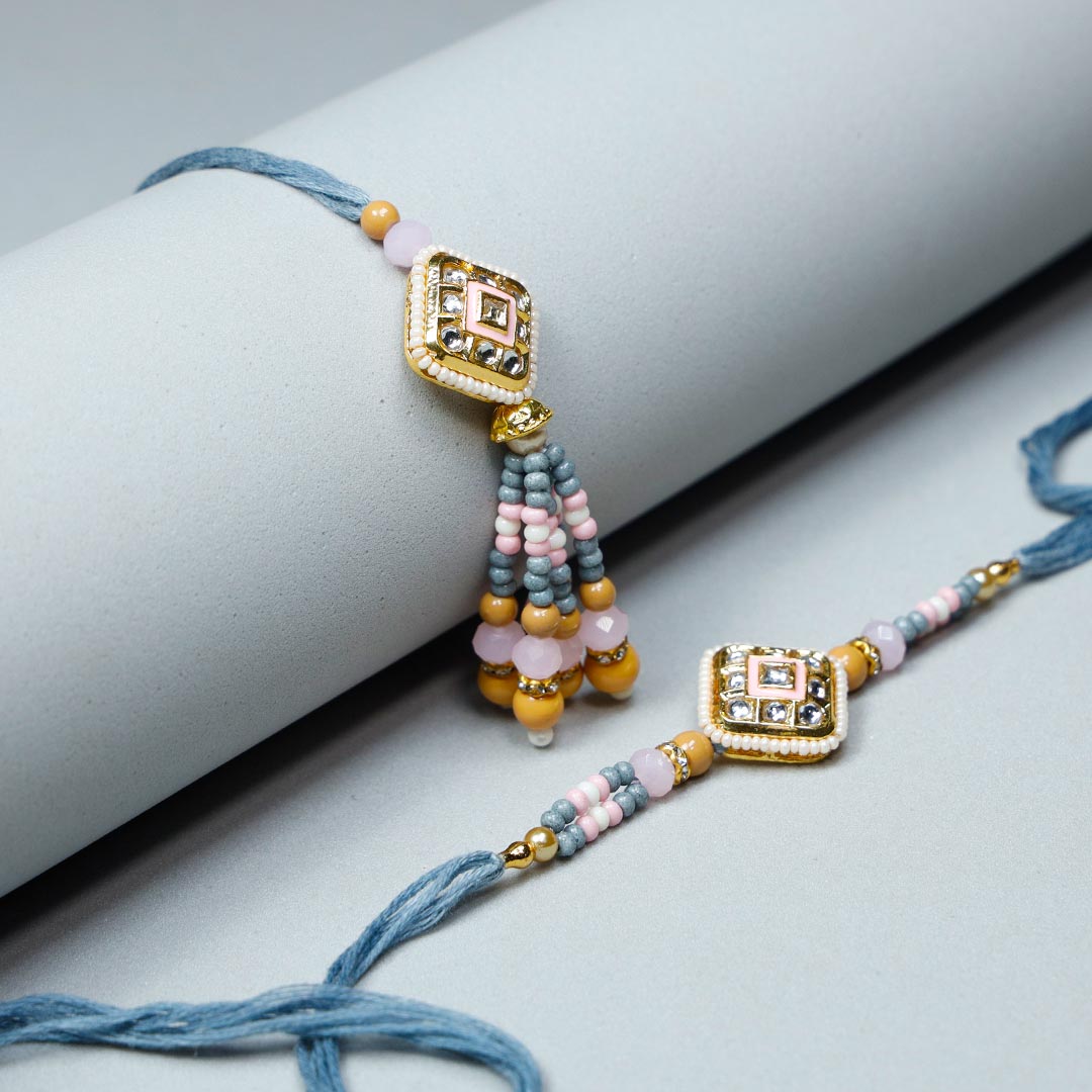 Traditional Lumba Rakhi Set With Dragees