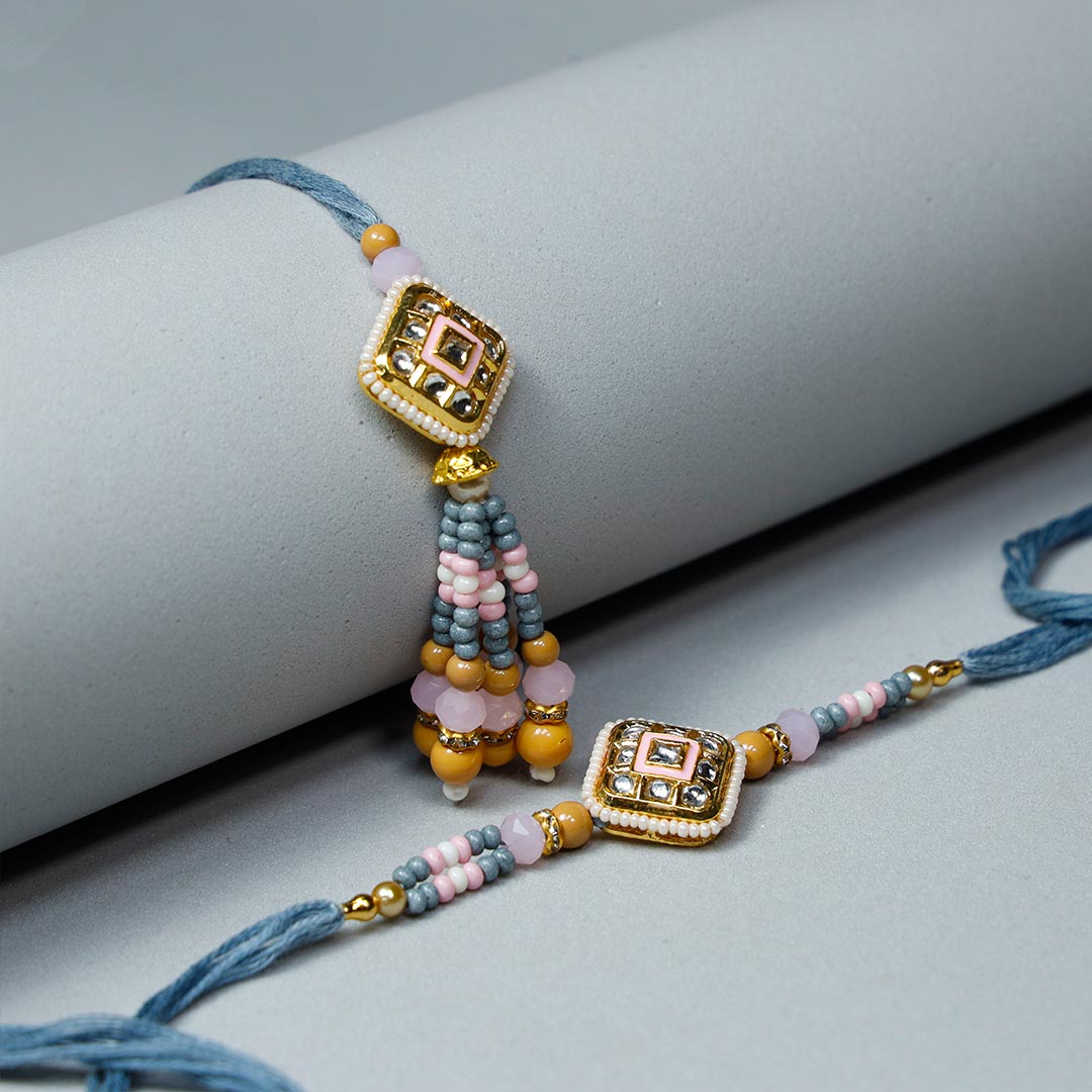 Traditional Lumba Rakhi Set With Dragees